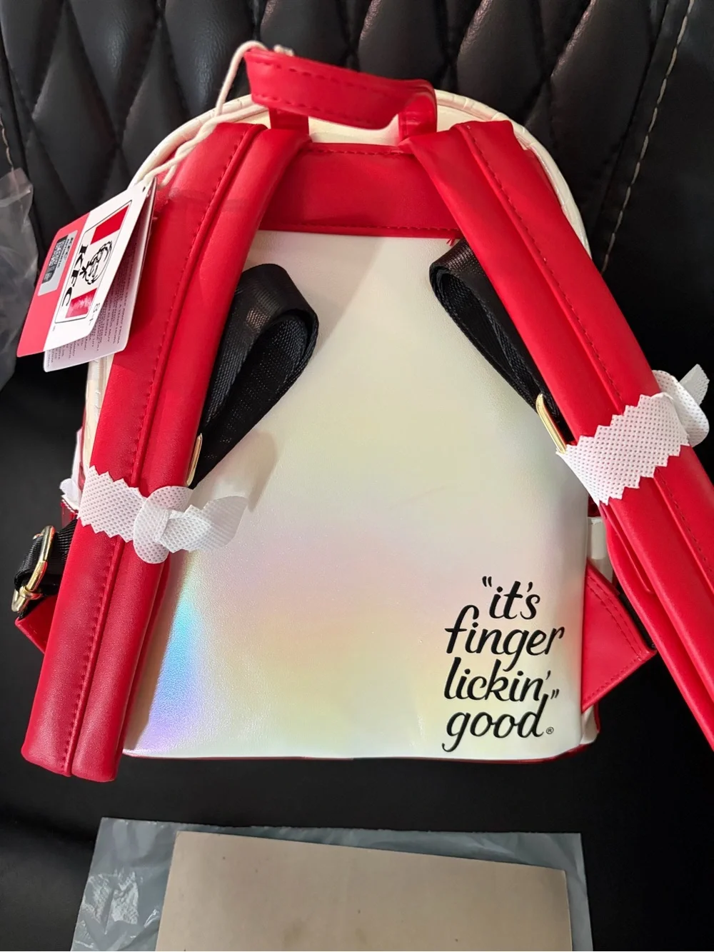 Loungefly KFC Chicken Bucket Sherpa Mini Backpack